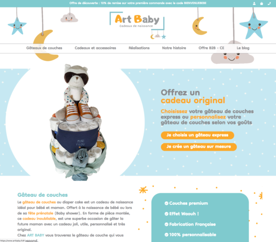 Art Baby - cadeaux de naissance / gateaux de couche